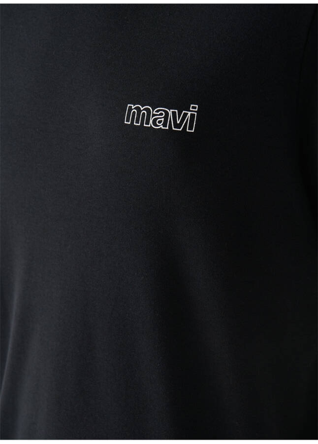 Mavi Bisiklet Yaka Düz Siyah Erkek T-Shirt M0610360-900_BASIC TİŞÖRT - 13