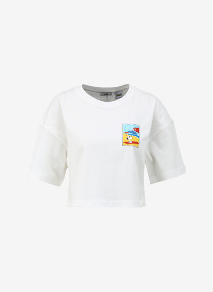 Mavi Bisiklet Yaka Ekru Kadın T-Shirt M1612480-70057-SNOOPY BASKILI TİŞÖRT - 13