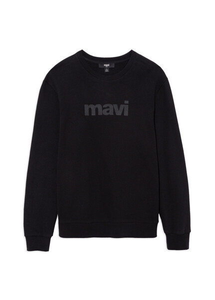 Mavi Bisiklet Yaka Siyah Erkek Sweatshirt 066303-900 MAVİ BASKILI SWEATSHIRT - 14