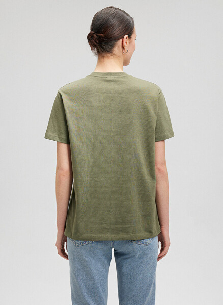 Mavi Bisiklet Yaka Yeşil Kadın T-Shirt M1600965-71559-BASIC SHORT SLEEVE T - 10