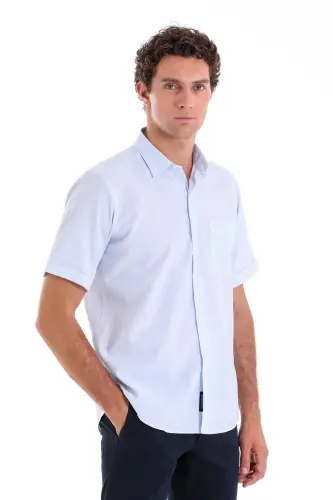 Mavi Comfort Fit Kareli Pamuklu Slim Yaka Kısa Kol Klasik Gömlek - A. Mavi Ç. - 3