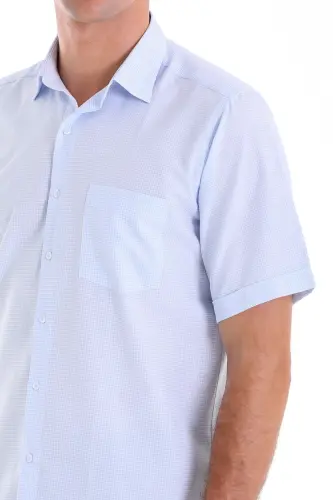 Mavi Comfort Fit Kareli Pamuklu Slim Yaka Kısa Kol Klasik Gömlek - A.MAVİ K. - 5