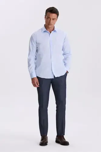 Mavi Comfort Fit Ütü Gerektirmeyen %100 Pamuk Non İron Gömlek - JAKAMEN (1)