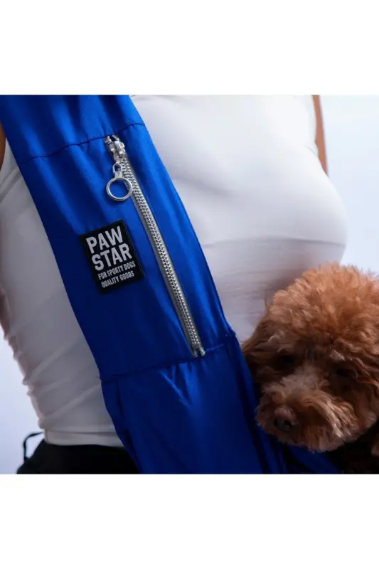 Mavi Crossbody Çanta Kedi Köpek Taşıma Çantası - Mavi - 2