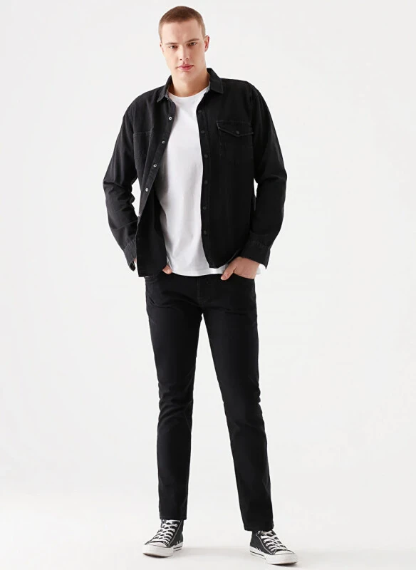 Mavi Düşük Bel Dar Erkek Denim Pantolon 0042216291 Jake Black Berlin Denim - Mavi