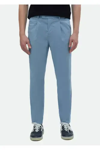 Mavi Düz Dokuma Regular Fit Casual Pamuk Karışımlı Pantolon - RAMSEY (1)