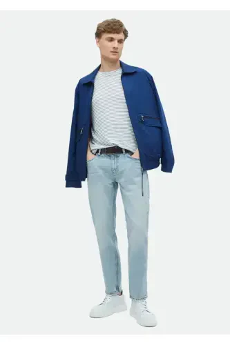 Mavi Düz Regular Fit Denim Pamuk Karışımlı Pantolon - RAMSEY (1)