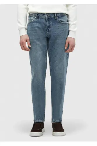 Mavi Düz Regular Fit Denim %100 Pamuk Pantolon - RAMSEY (1)