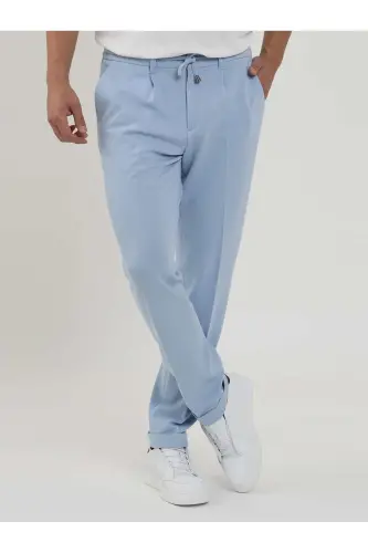 Mavi Erkek Slim Fit Fitilli Jogger Pantolon - Mavi - 2