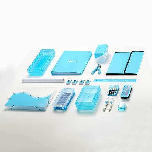 Calculator Blue, Basic Small Solar and Battery Operated, Large Display Four Function, Auto Powered Handheld Calculator School and Kids Available in Green, Red, Purple, Grey, Pink, 1 PK – by Enday - 7