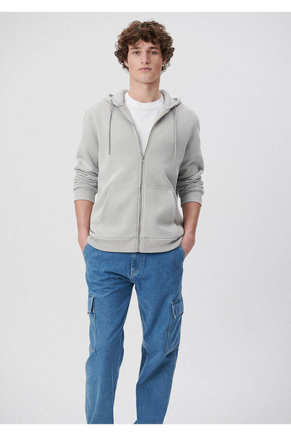 MAVİ Hooded Grey Basic Sweatshirt 0610061-70075 - 1