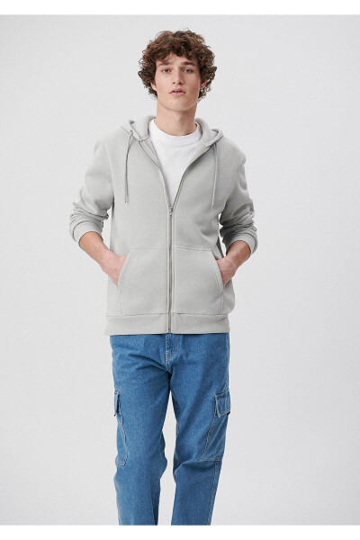 MAVİ Hooded Grey Basic Sweatshirt 0610061-70075 - 2