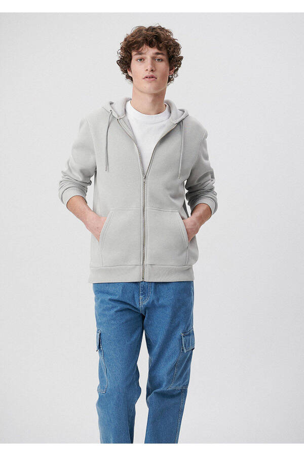 MAVİ Hooded Grey Basic Sweatshirt 0610061-70075 - 2