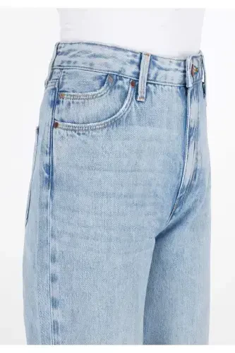 884 Lauren Straight Fit Kadın Mavi Jean Pantolon - 5