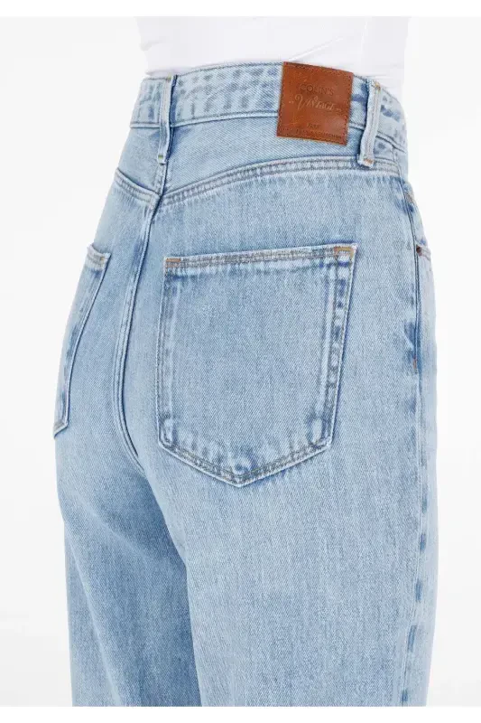 884 Lauren Straight Fit Kadın Mavi Jean Pantolon - 6