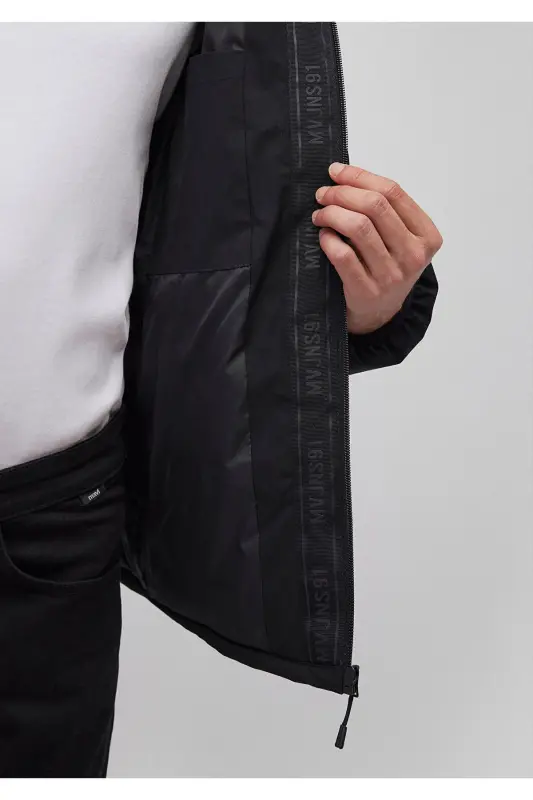 MAVİ Kapüşonlu Siyah Şişme Mont 0110352-SİYAH - 2