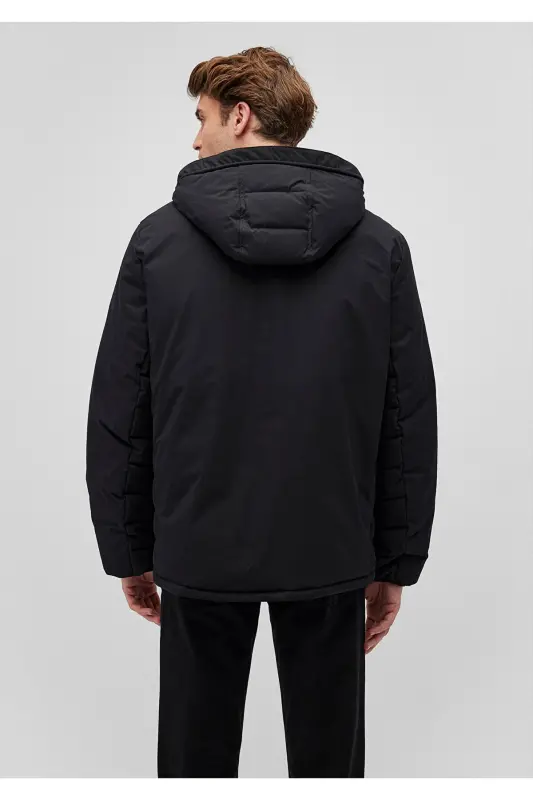 MAVİ Kapüşonlu Siyah Şişme Mont 0110352-SİYAH - 5