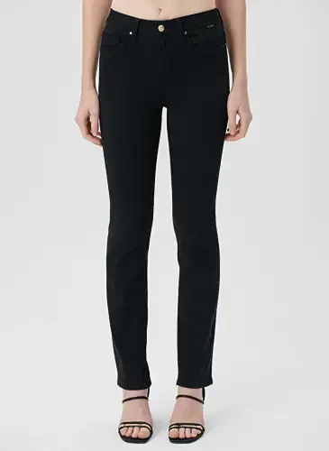 Mavi Kendra Black Gold Nights Slim Straight Fit Siyah Kadın Denim Pantolon 1074622002 - 3