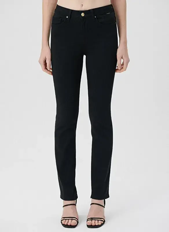 Mavi Kendra Black Gold Nights Slim Straight Fit Siyah Kadın Denim Pantolon 1074622002 - 3