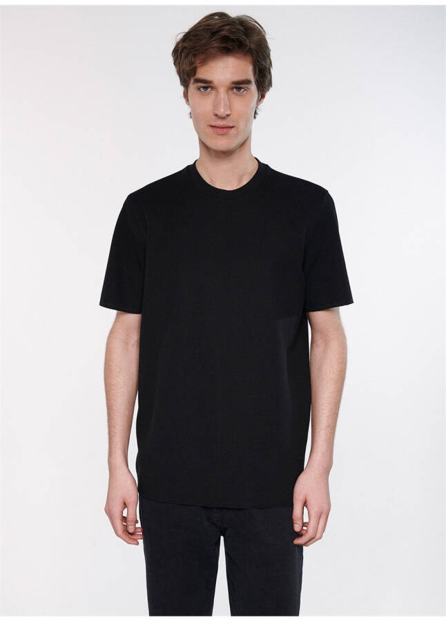 Mavi M0610277-900 Crew Neck Regular Fit Plain Black Men's T-Shirt - 8