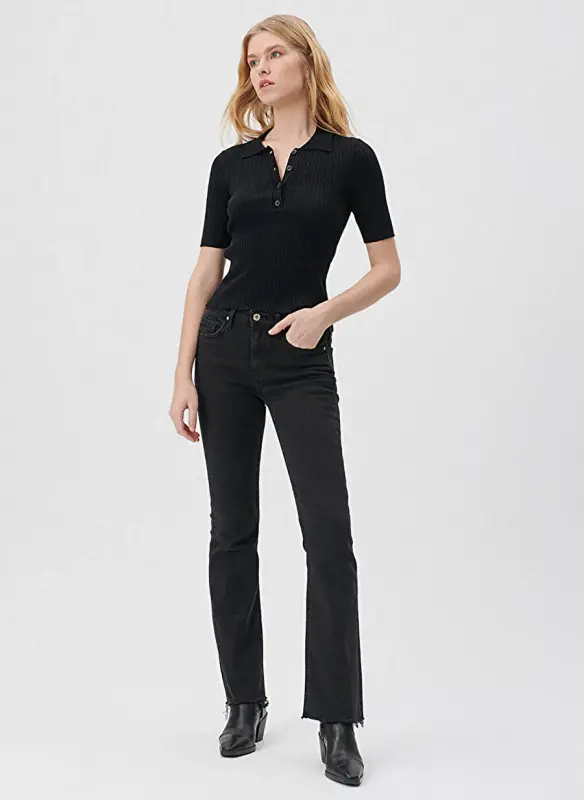 Mavi Maria Yüksek Bel Bootcut Paça Flare Koyu Gri Kadın Denim Pantolon M101225-80998 - 2