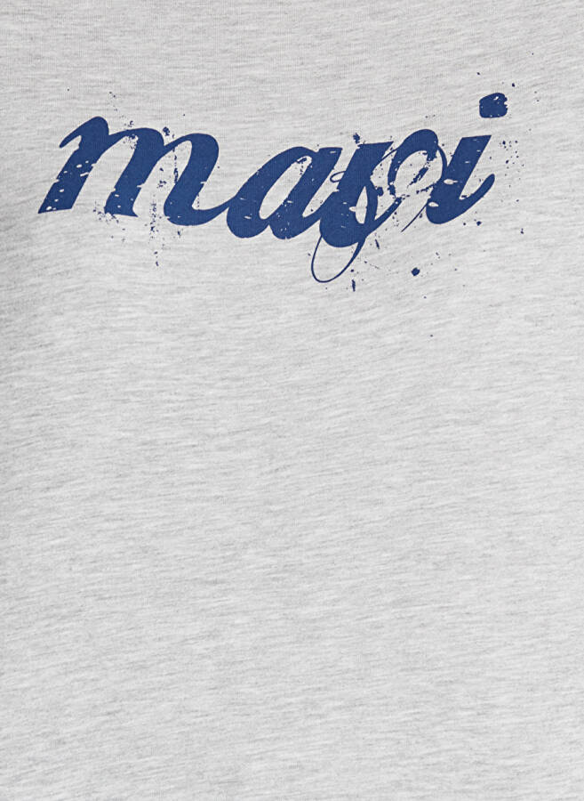 Mavi Mavi Logo İstanbul Gri Melanj T-Shirt - 7