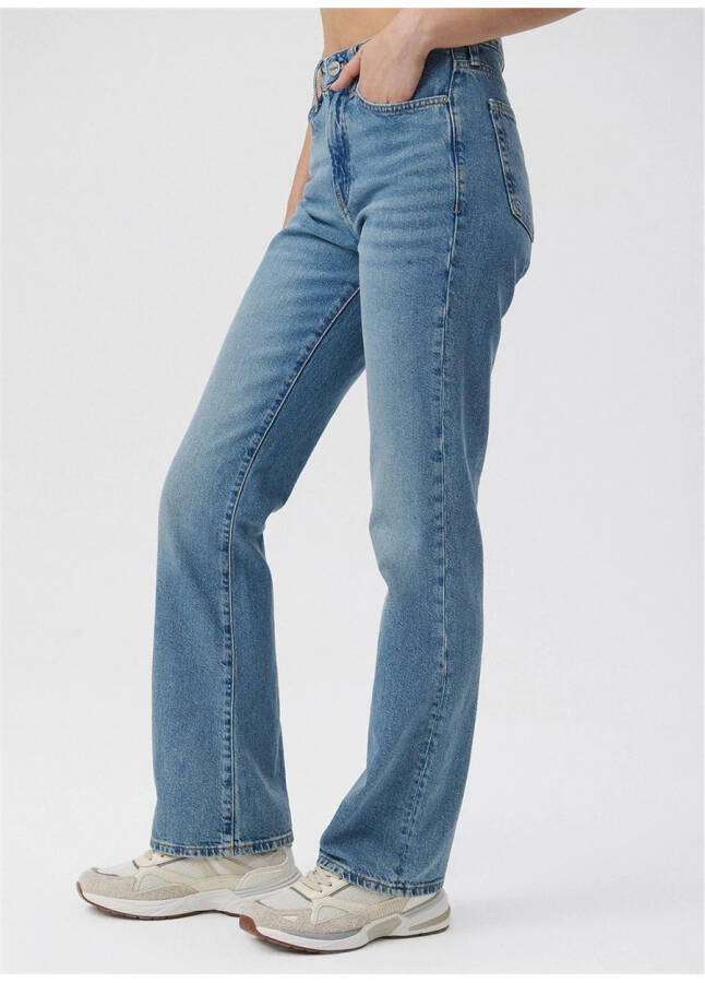 Mavi MIAV INDIGO DENIM Yüksek Bel İspanyol Paça Flare Paça Mavi Kadın Denim Pantolon M1010299-83039 - 19