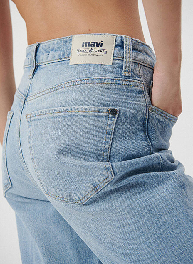 Mavi NEW YORK High Waist Ankle Length Straight Fit Blue Women's Denim Pants M101441-86391 - 8