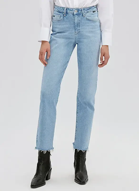 Mavi New York Yüksek Bel Ankle Paça Straight Fit Mavi Kadın Denim Pantolon M101441-86391 - 3