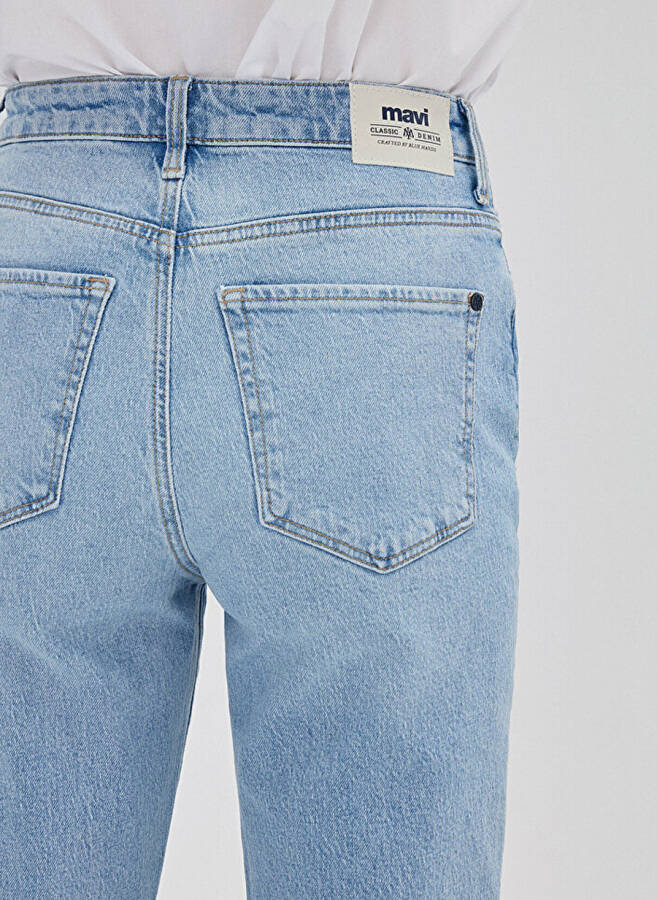 Mavi NEW YORK Yüksek Bel Ankle Paça Straight Fit Mavi Kadın Denim Pantolon M101441-86391 - 7