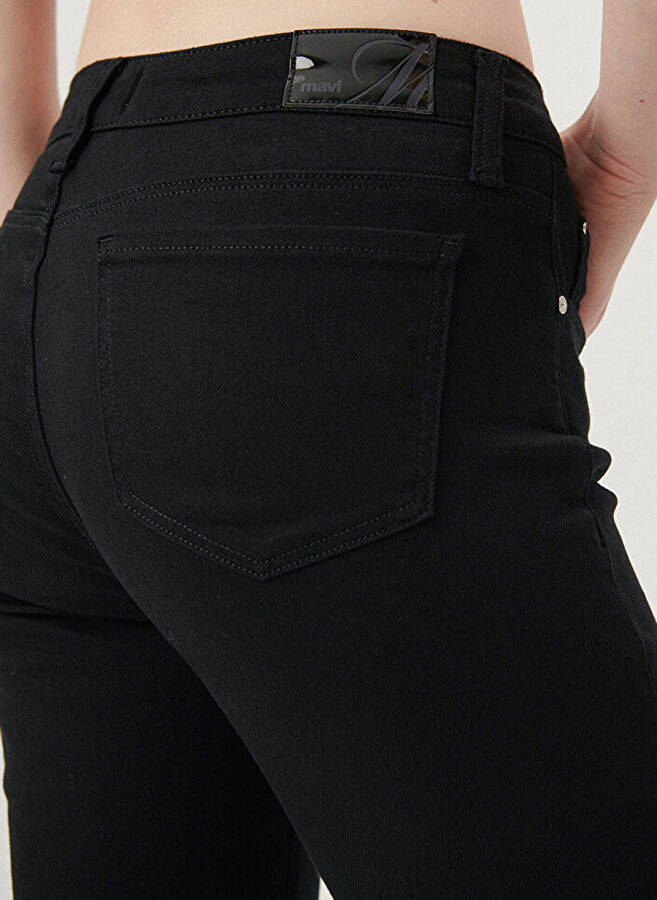 Mavi Normal Bel Düz Paça Boyfriend Siyah Kadın Denim Pantolon M1020586397 ADA Double Black 90'S - 7