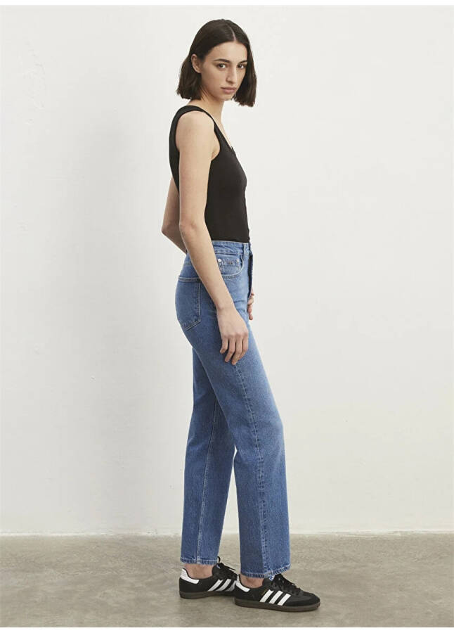 Mavi SKY Yüksek Bel Straight Mavi Kadın Denim Pantolon M1010627-87211 - 14