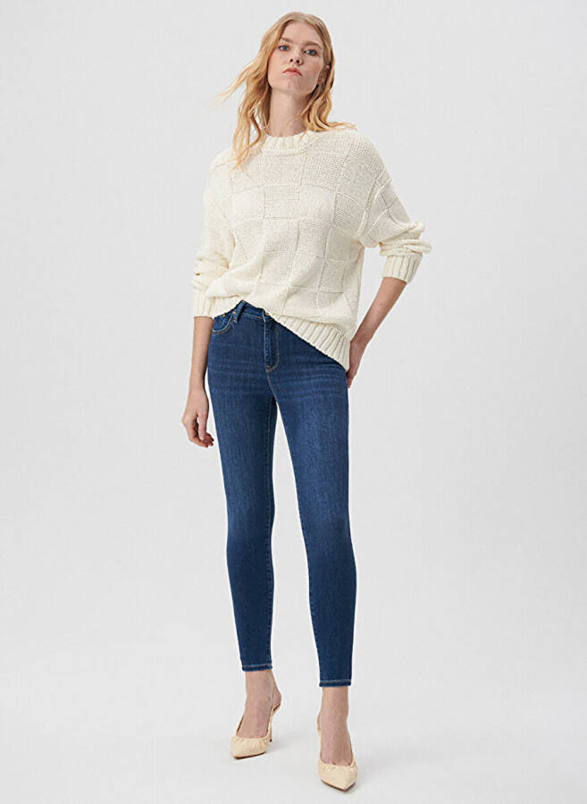 Mavi TESS Indigo GOLD PREM Normal Bel Ankle Paça Skinny Fit Kadın Denim Pantolon M100328-82232 - 10