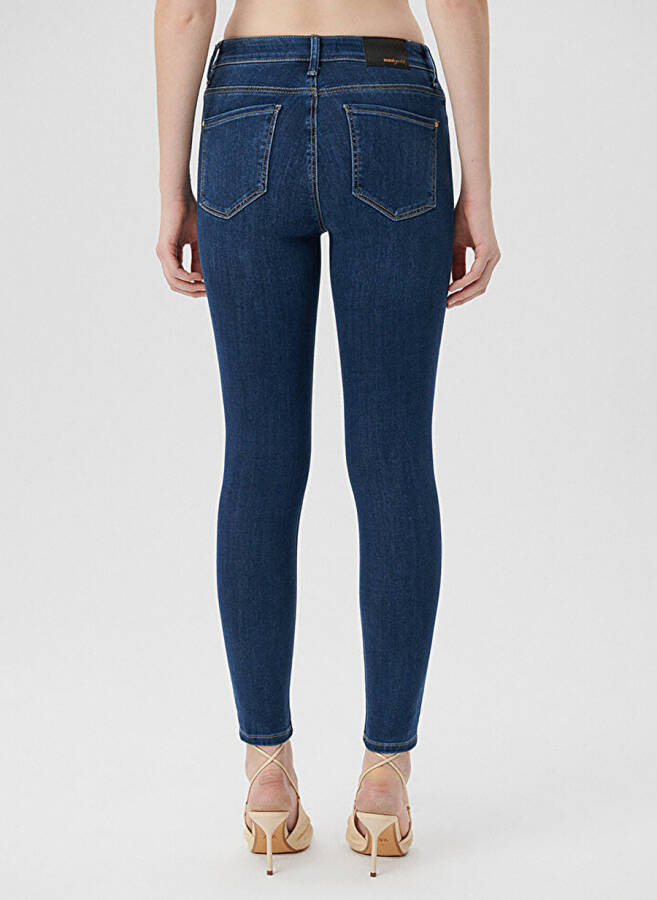 Mavi TESS Indigo GOLD PREM Normal Bel Ankle Paça Skinny Fit Kadın Denim Pantolon M100328-82232 - 4