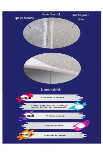 Mavi Trafik Çocuk Oyun Halısı Kaymaz Makinede Yıkanabilir Eğitici Bebek Ve Çocuk Odası Halısı Oyun2-Mavi - STY HOME (1)