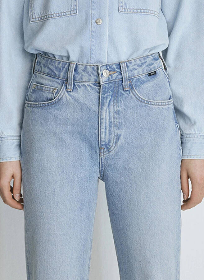 Mavi VICTORIA Lt Denim Wide Leg Women's Denim Pants M101072-34111 - 6
