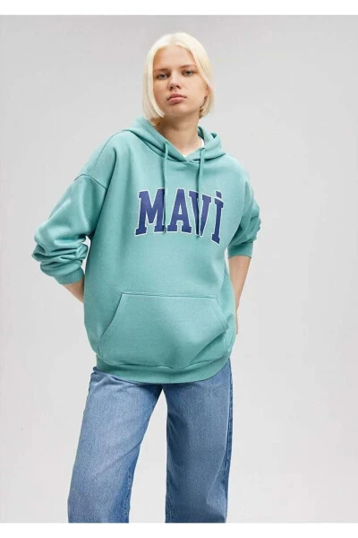 MAVİ WOMEN BLUE LOGO HOODIE Bristol B 1600361-71823 - MAVI (1)