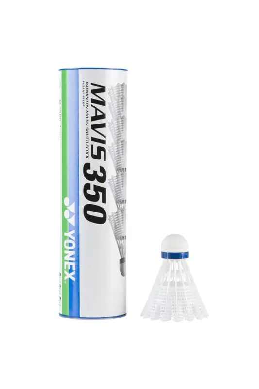 Maviis - 350 - M - Набор из 6 перьевых мячей из нейлона, белый - YONEX