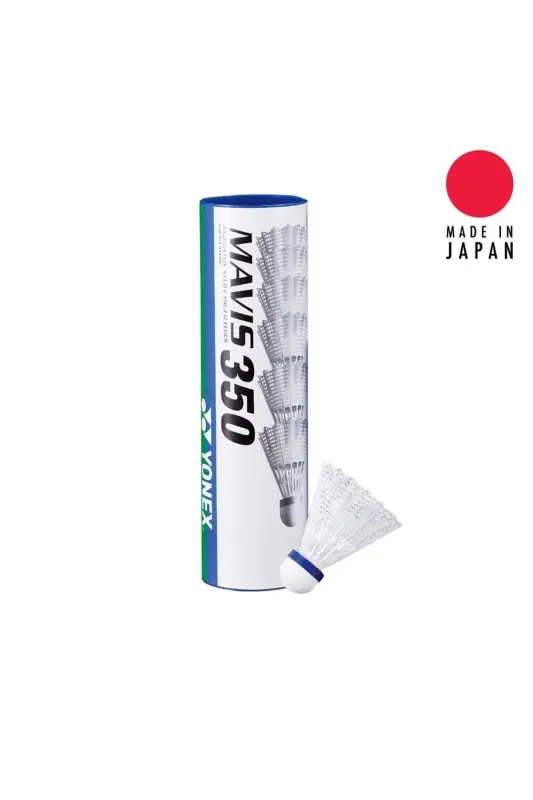 Maviis - 350 - M - Nylon Feather Ball 6 Pack White - YONEX