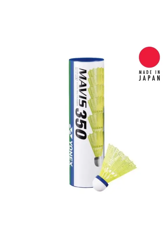 Mavis 350 (6'lı) Sarı Badminton Topu - Mavi Bant-Sarı - 1