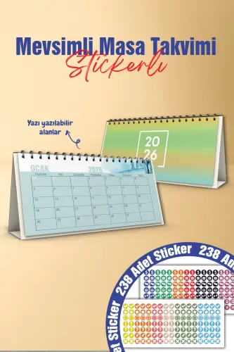 Mavsumiy dekorativ spiralli | 10x20cm | 2025 Stol kalendari - Zamonaviy 