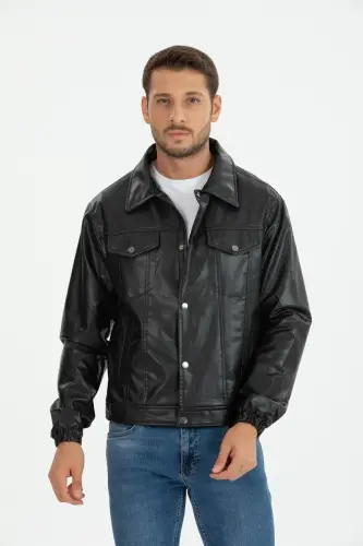 Mavsumiy Vintage Oversize Qisqa Teri Ko'ylagi - İLKCET MODA (1)