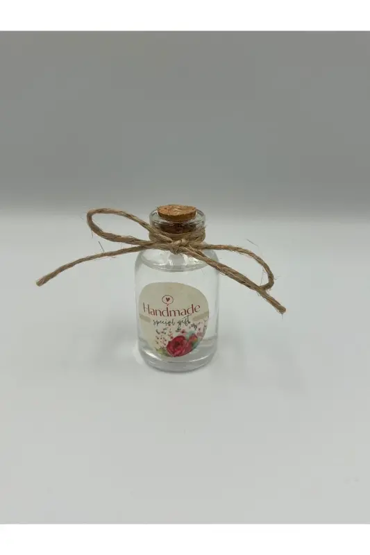 Mawlid Hajj Souvenir Glittery Flaming Scarf Yasin Cüzü Tasbih Glass Bottle Handmade Rose Water Tulle Bag - 1