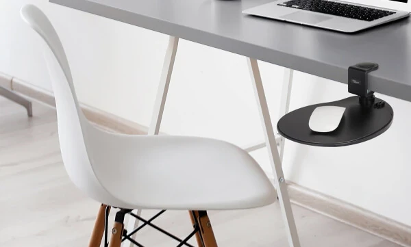 MAX SMART Under-desk Clamp on Mouse Pad with 360 Rotating Swivel Platform- - MAX SMART (1)