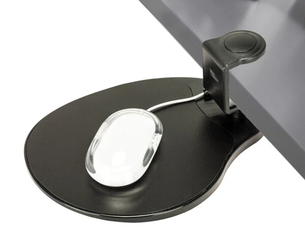 MAX SMART Under-desk Clamp on Mouse Pad with 360 Rotating Swivel Platform. - 8