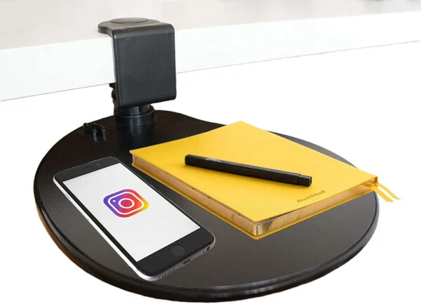 MAX SMART Under-desk Clamp on Mouse Pad with 360 Rotating Swivel Platform. - 3