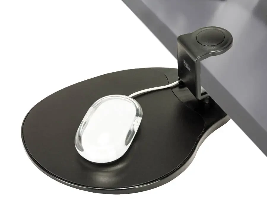 MAX SMART Under-desk Clamp on Mouse Pad with 360 Rotating Swivel Platform. - 8