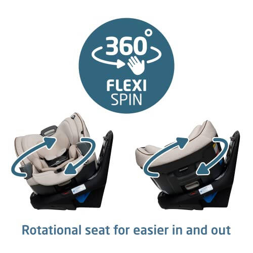 Maxi-Cosi Emme 360 Rotating All-in-One Convertible Car Seat, Navy Wonder & Emme 360 All-in-One Convertible Car Seat, 360° FlexiSpin Rotational Seat - 6