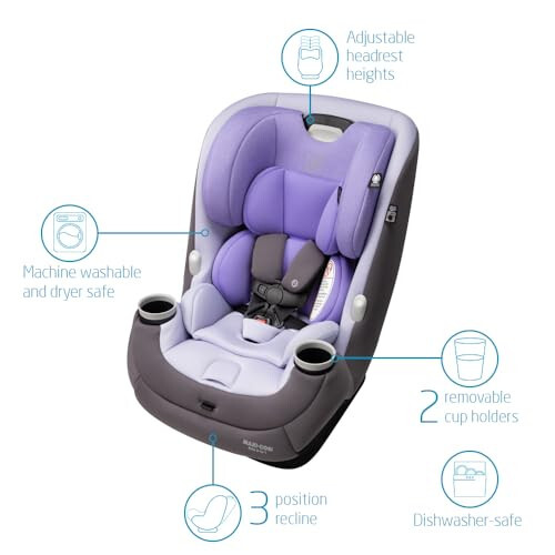 Maxi-Cosi Pria 3-in-1 Convertible Car Seat, Moonstone Violet - 2