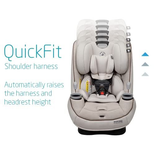 Maxi-Cosi Pria Max All-in-One Convertible Car Seat, Rear Facing Car Seat (4-40 lbs), Forward Facing Car Seat (22-65 lbs), High Back Booster Seat (40-100 lbs), Pure COSI, Desert Wonder - 2